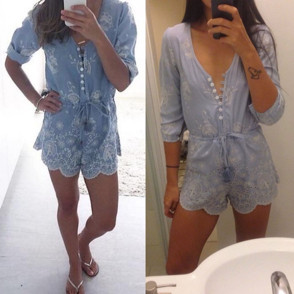 Spell designs casablanca romper chambray play suit *damaged tag* - Picture 6 of 16